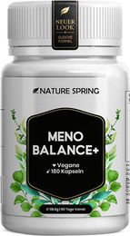 Nature spring Meno Balance Kapseln mit Yamswurzel, Rotklee, Baldrian und Eisen vegan und ohne Zusatzstoffe – Bild 1 von 4