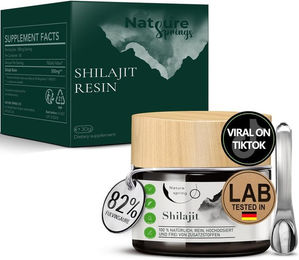 Nature spring Shilajit Harz mit 58% Fulvinsäure und Huminsäure als Mineralstoff-Komplex in Pulverform – Bild 1 von 3
