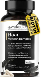NatureCraft Haare Haut und Nägel Vitamin Komplex Beauty-Kollagen-Kombi Kapseln 120 Stück – Bild 1 von 3