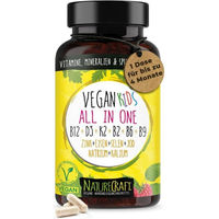 Produktbild von NatureCraft Vegan All-In-One KIDS Kapseln für Kinder glutenfrei und ohne Zusatzstoffe 120 Kapseln