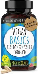NatureCraft Vegan Basics Kapseln für Erwachsene vegan und glutenfrei ohne Zusatzstoffe 120 Stück – Bild 1 von 2