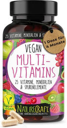 NatureCraft Vegan Multivitamins Kapseln glutenfrei und ohne Zusatzstoffe 120 Stück – Bild 1 von 2
