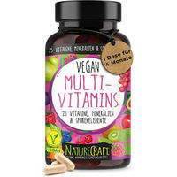 Produktbild von NatureCraft Vegan Multivitamins Kapseln glutenfrei und ohne Zusatzstoffe 120 Stück