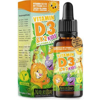 Produktbild von NatureCraft Vitamin D3+K2 Tropfen für Kinder vegan ohne Zusatzstoffe