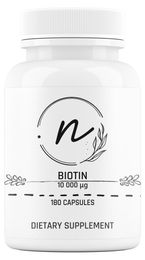 NaturePRO Biotin 10000 mcg Kapseln ohne Zusatzstoffe 180 Stück – Bild 1 von 1