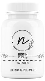 NaturePRO Biotin 10000 mcg Tabletten ohne Zusatzstoffe 100 Stück – Bild 1 von 1