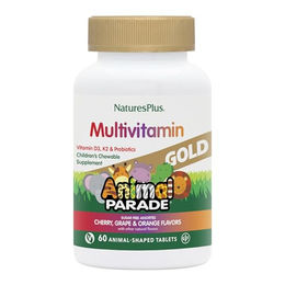Natures Plus Animal Parade Gold Multivitamin Kautabletten für Kinder glutenfrei und vegetarisch 60 Stück – Bild 1 von 3