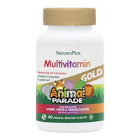 Produktbild von Natures Plus Animal Parade Gold Multivitamin Kautabletten für Kinder glutenfrei und vegetarisch 60 Stück