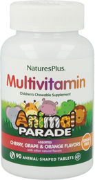 Natures Plus Animal Parade Multivitamin für Kinder zuckerfrei 90 Lutschtabletten – Bild 1 von 2