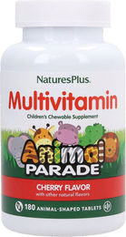 Natures Plus Animal Parade Multivitamin Lutschtabletten Kirsche für Kinder 180 Stück – Bild 1 von 1