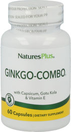 Natures Plus Ginkgo-Combo vegetarische Kapseln glutenfrei 60 Stück – Bild 1 von 1