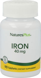 Natures Plus Iron Eisen 40 mg Tabletten 90 Stück für Erwachsene – Bild 1 von 1