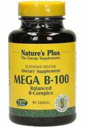 Natures Plus MEGA B-100 B-Komplex hefefrei Tabletten 90 Stück – Bild 1 von 2