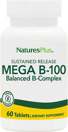 Natures Plus MEGA B-100 B-Komplex Tabletten vegetarisch hefefrei glutenfrei 60 Stück – Bild 1 von 1