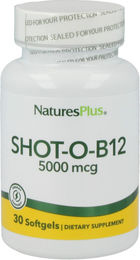 Natures Plus Shot-O-B12 Vitamin B12 Weichkapseln glutenfrei 30 Stück – Bild 1 von 1