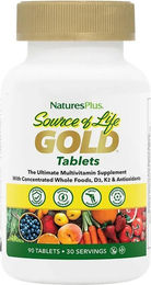 Natures Plus Source of Life GOLD Vegetarische Tabletten Glutenfrei für Erwachsene 90 Stück – Bild 1 von 1