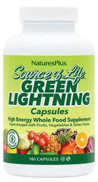 Natures Plus Source of Life Green Lightning Superfood-Mischung 180 Kapseln – Bild 1 von 1