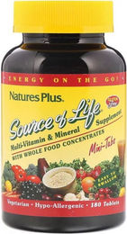 Natures Plus Source of Life Minitabletten für Erwachsene 180 Stück – Bild 1 von 1