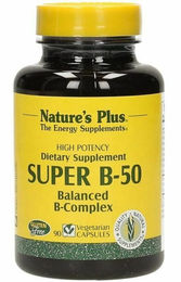 Natures Plus Super B-50 B-Komplex Kapseln 90 Stück – Bild 1 von 2