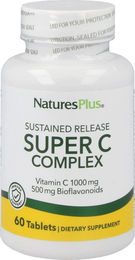 Natures Plus Super C Complex Ascorbinsäure Tabletten vegetarisch glutenfrei 60 Stück – Bild 1 von 1