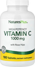 Natures Plus Vitamin C 1000 mg Ascorbinsäure Tabletten für Sportler 180 Stück – Bild 1 von 2