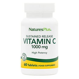 Natures Plus Vitamin C Ascorbinsäure 1000 mg Tabletten 60 Stück glutenfrei und laktosefrei – Bild 1 von 3