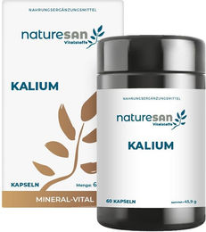 Naturesan Kalium 1000 mg Kapseln vegan glutenfrei laktosefrei ohne Zusatzstoffe – Bild 1 von 1