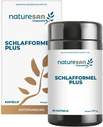 Naturesan Schlafformel Plus Vegan Kapseln Laktosefrei und Glutenfrei – Bild 1 von 1
