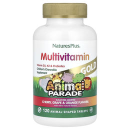 NaturesPlus Animal Parade Gold Multivitamin für Kinder, zuckerfrei und glutenfrei, 120 Lutschtabletten – Bild 1 von 2
