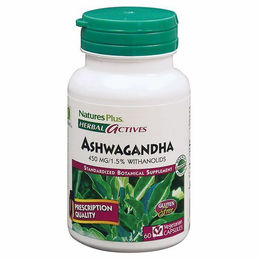 NaturesPlus Ashwagandha Vegan Kapseln 60 Stück – Bild 1 von 2