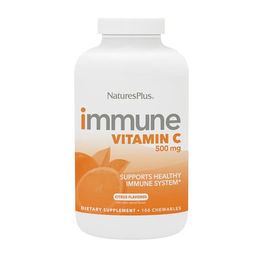 NaturesPlus Immune Vitamin C Ascorbinsäure 500 mg Lutschtabletten ohne Zusatzstoffe 100 Stück – Bild 1 von 5