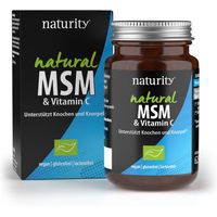 Produktbild von Naturity MSM & Vitamin C Tabletten vegan bio mit natürlichem Vitamin C aus Acerola und Hagebutte 60 Stück