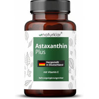 Produktbild von Naturklar Astaxanthin und Vitamin E Kapseln vegan ohne Zusatzstoffe 60 Stück