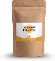 natürlich lang leben Vitamin B2 Riboflavin Pulver ohne Zusatzstoffe – Bild 1 von 3