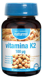 Naturmil Vitamin K2 MK-7 100 mcg Tabletten 60 Stück glutenfrei und laktosefrei – Bild 1 von 1