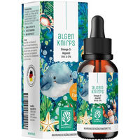 Produktbild von NATURTREU Algenknirps Omega-3 Kinder Algenöl Tropfen mit DHA und EPA vegan 50 ml