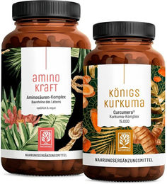 NATURTREU Aminosäuren Kurkuma Komplex Superfood Vegan Kapseln 240 Stück – Bild 1 von 1