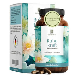 NATURTREU Ashwagandha Kapseln hochdosiert mit Rosenwurz-Extrakt vegan 120 Kapseln – Bild 1 von 2