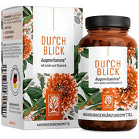 Produktbild von NATURTREU Augenvitamine Lutein Vitamin A Zeaxanthin Komplex 90 vegane Kapseln ohne Zusatzstoffe