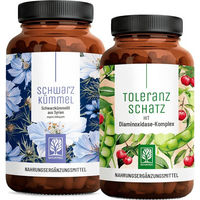 Produktbild von NATURTREU DAO Komplex mit Schwarzkümmelöl und Multi-Enzym-Komplex vegane Kapseln 180 Stück