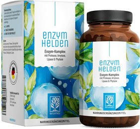 NATURTREU Enzymhelden Multi-Enzym-Komplex Verdauungsenzyme vegan 120 Kapseln – Bild 1 von 3