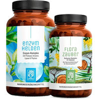Produktbild von NATURTREU Flora-Enzym-Paket Enzymhelden und Florazauber vegane Kapseln ohne Zusatzstoffe