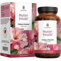 Produktbild von NATURTREU Folsäure Komplex mit Mönchspfecher, Eisen und Zink, hochdosiert, 90 vegane Kapseln für Schwangere und Stillende