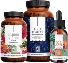 NATURTREU® Frauengesundheit-Paket mit Vitamin-Kombination, vegane Kapseln für Frauen, ohne Zusatzstoffe – Bild 1 von 1