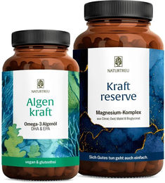 NATURTREU Gut-Gerüstet-Paket Algenkraft und Kraftreserve vegan Kapseln ohne Zusatzstoffe – Bild 1 von 1