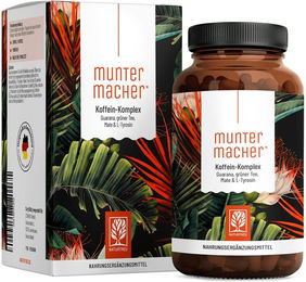 NATURTREU Koffein Komplex mit Guarana, Mate, Grünem Kaffee und B-Vitaminen, 120 vegane Kapseln, ohne Zusatzstoffe – Bild 1 von 1