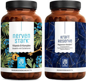 NATURTREU® KRAFTRESERVE NERVENSTARK Paket B-Komplex Kapseln vegan und ohne Zusatzstoffe – Bild 1 von 1