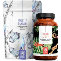 Produktbild von NATURTREU® Kreatin Monohydrat und L-Arginin Aminosäure Komplex Kapseln vegan laborgeprüft