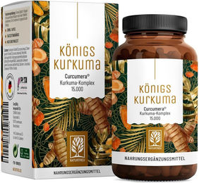 NATURTREU Kurkuma Komplex mit Curcuma und Piperin hochdosiert 60 vegane Kapseln ohne Zusatzstoffe – Bild 1 von 1