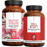 Produktbild von NATURTREU® Mamawunsch Sparpaket Mutterfreude und Zellkraft Kapseln vegan ohne Zusatzstoffe für Frauen